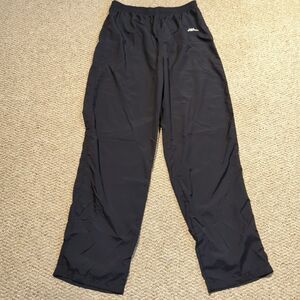 Vintage No Fear Nylon Wind Track Pants Mens Large Black Streetwear Skater 90s